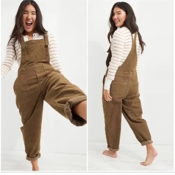 Aerie American Eagle oversized corduroy overall jumpsuit - Picture 3 of 7